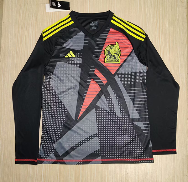 AAA Quality Mexico 2024 GK Black Long Soccer Jersey